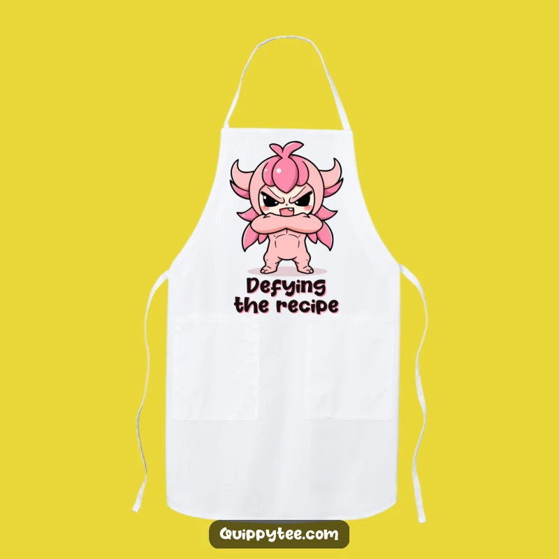 Funny Kawaii Defiant Apron: Cute Attitude Chef Gear, Hilarious Gift for Cooks