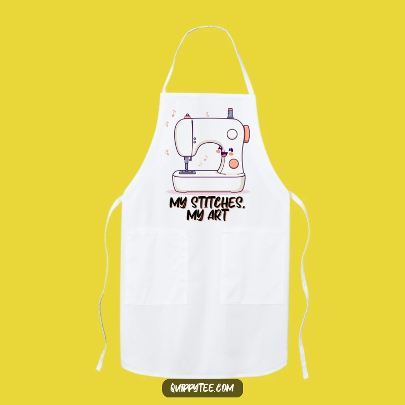 Funny Sewing Machine Apron - Happy Tunes While You Sew