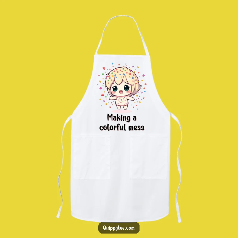 Funny Confetti Sprite Apron: Cook with Color and Cheer - Ideal for Humorous Gift Giving