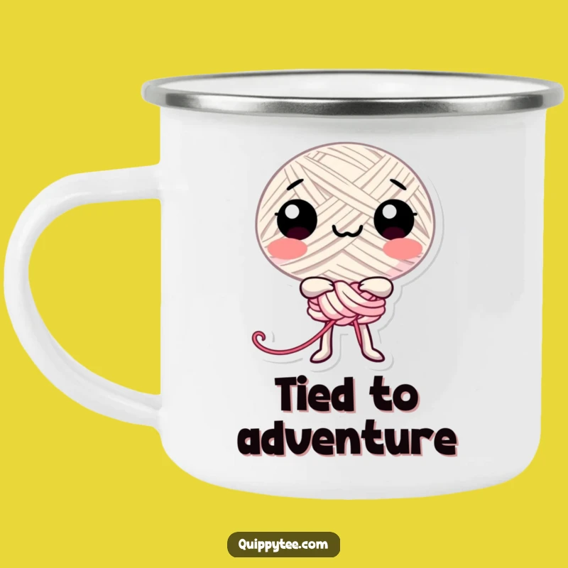 Adventure & Joy: Funny Happy Thread Camping Mug