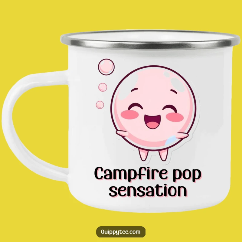 Adventure Ready Funny Bubble Pop Camping Mug: Cheerful Popping Sound for the Outdoors - Humorous Gift