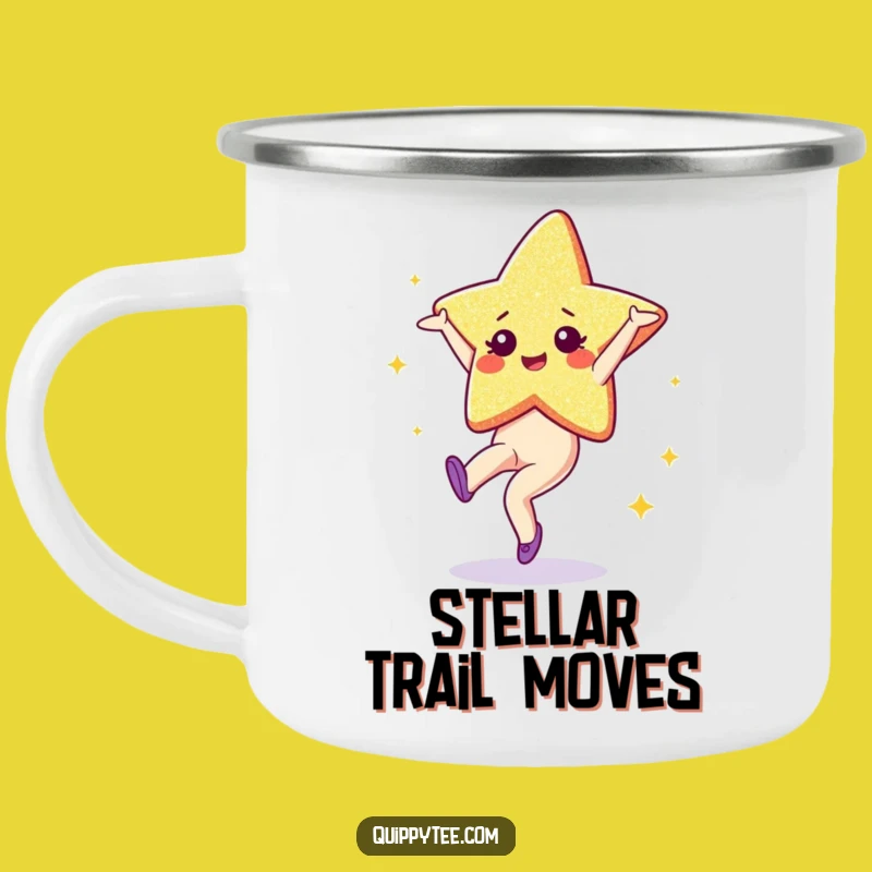 Adventure Ready Funny Glitter Star Camping Mug: Sparkle for the Outdoors - Humorous Gift