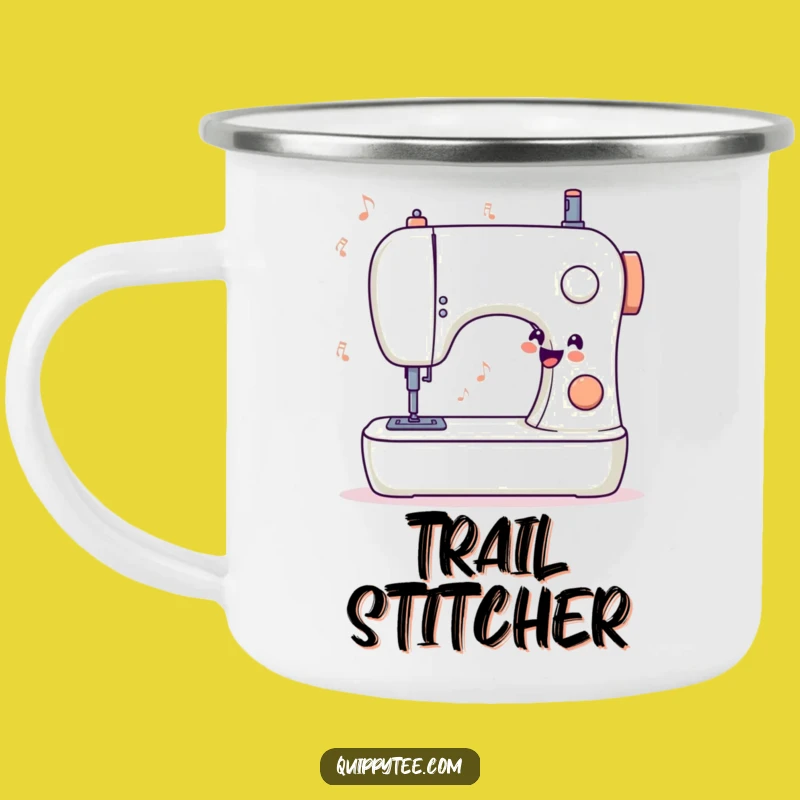 Funny Sewing Machine Camping Mug - Crafty Tunes Outdoors