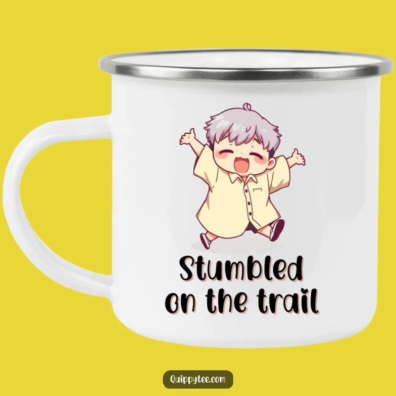 Funny Tripping Camping Mug: Giant Shirt Adventures