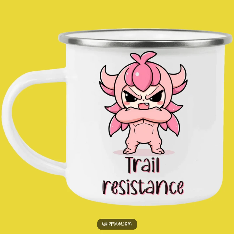 Funny Kawaii Defiant Camping Mug: Cute Attitude Mug, Hilarious Gift for Campers