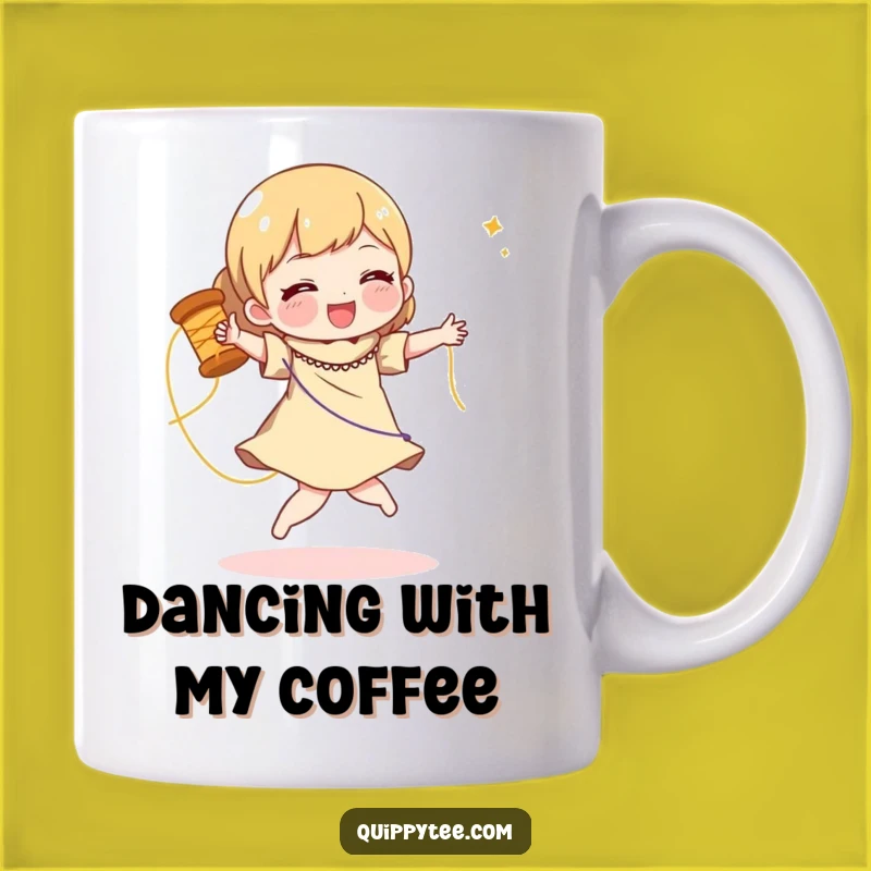Funny Dancing Thread Mug: Hilarious Crafting Celebration Gift