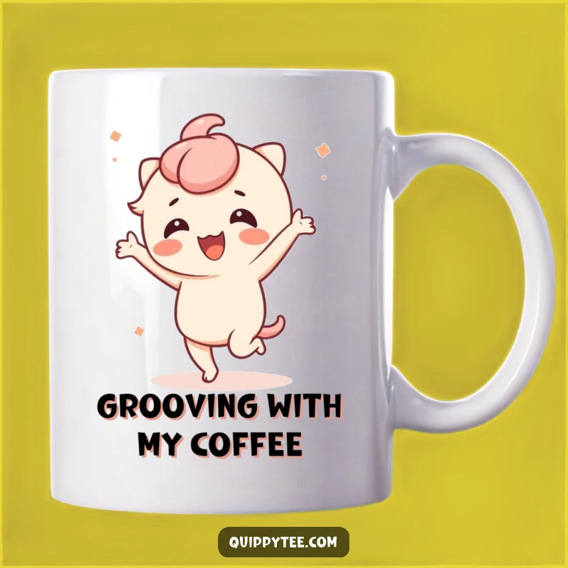 Funny Kawaii Dance Mug: Party On with Joyful Vibes!