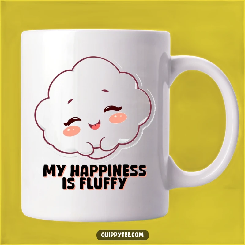 Funny Cloud Giggle Mug: Delightful Character Laughing, Perfect Happy Gift