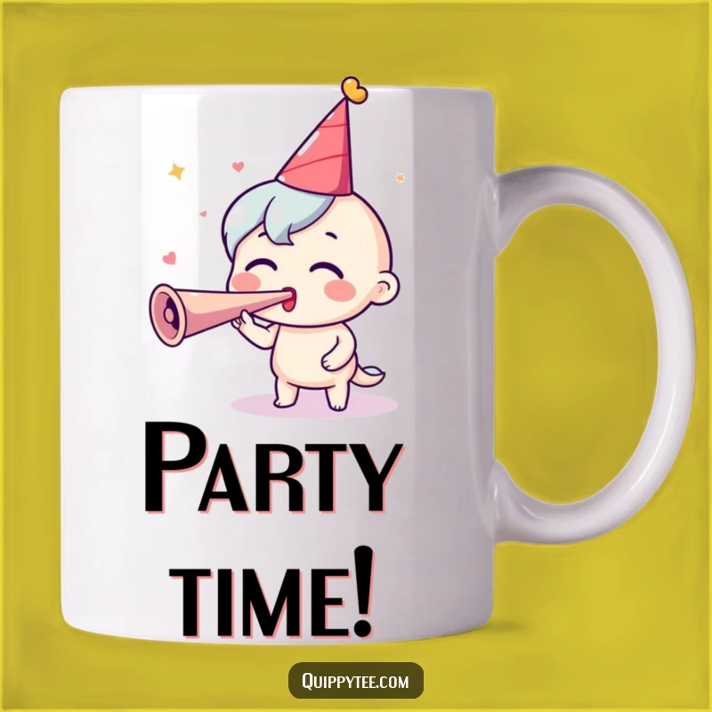 Funny Party Mug: Excited Horn Blower, Perfect Funny Gift for Celebrations