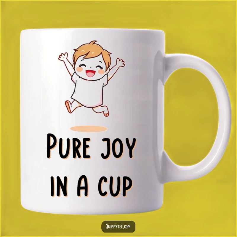 Funny Fabric Swatch Leap Mug: Joyful Character, Perfect Humorous Gift Idea