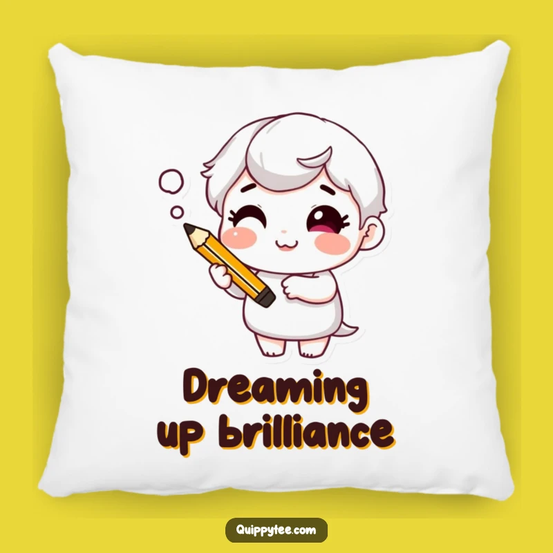 Clever Thinker Pillow: Funny Character's Cozy Idea for Witty Comfort