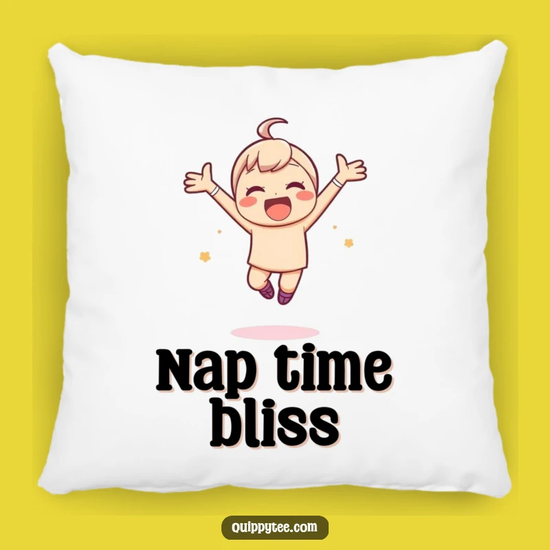 Funny Joyful Leap Pillow: Cozy Happiness, Perfect Funny Gift