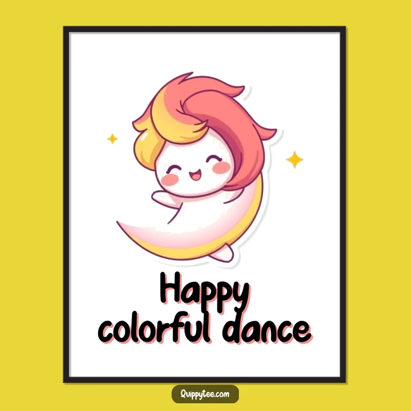 Funny Rainbow Swirl Digital Print: Instant Vibrant Art for Colorful Spaces