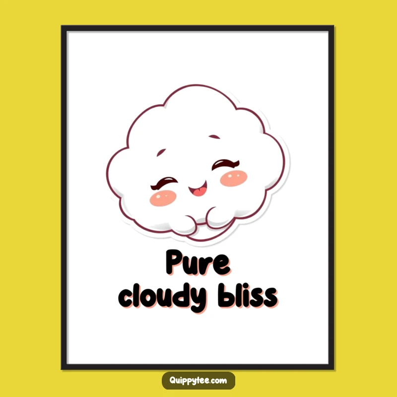 Funny Cloud Giggle Digital Print: Instant Cheerful Art for Happy Spaces