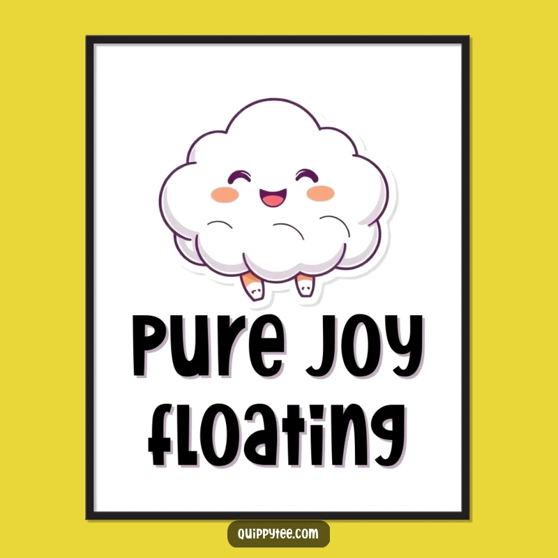 Instant Joyful Cloud Art: Downloadable Funny Print for a Brighter, Happier Space