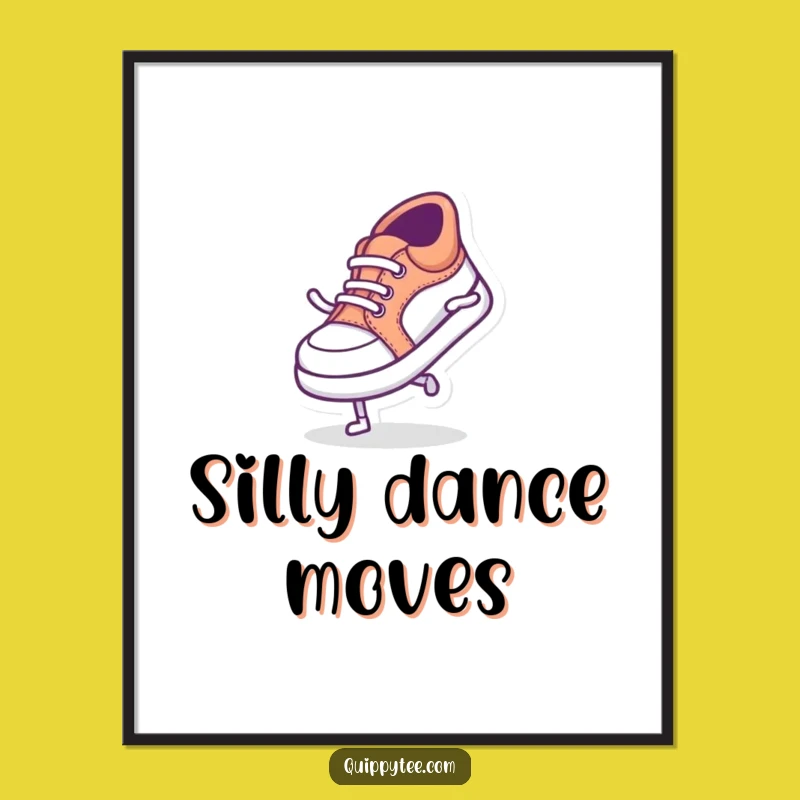 Instant Dancing Shoe Art: Downloadable Funny Print for Whimsical Walls