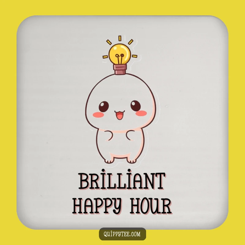 Funny Kawaii Lightbulb Drink Coaster: Smart Surface Protection
