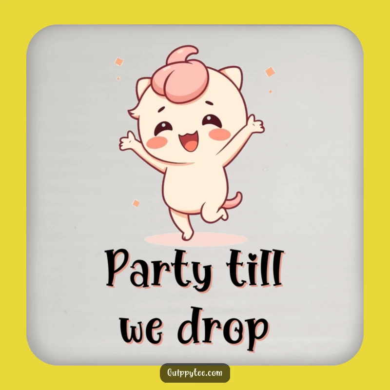 Funny Kawaii Dance Drink Coaster: Protect Surfaces with Pizzazz!