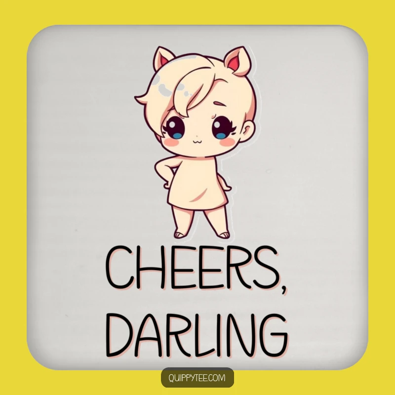 Funny Kawaii Sassy Coaster: Cute Attitude Protector, Hilarious Gift for Desks