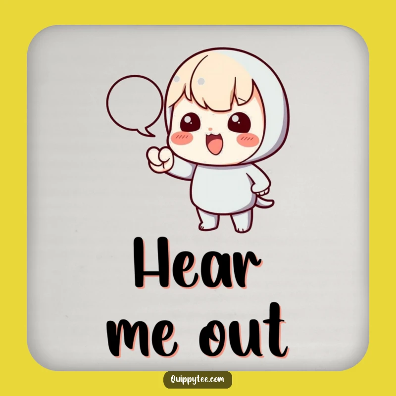 Funny Pointing Kawaii Coasters: Direct Your Drinks, Fun Funny Gift