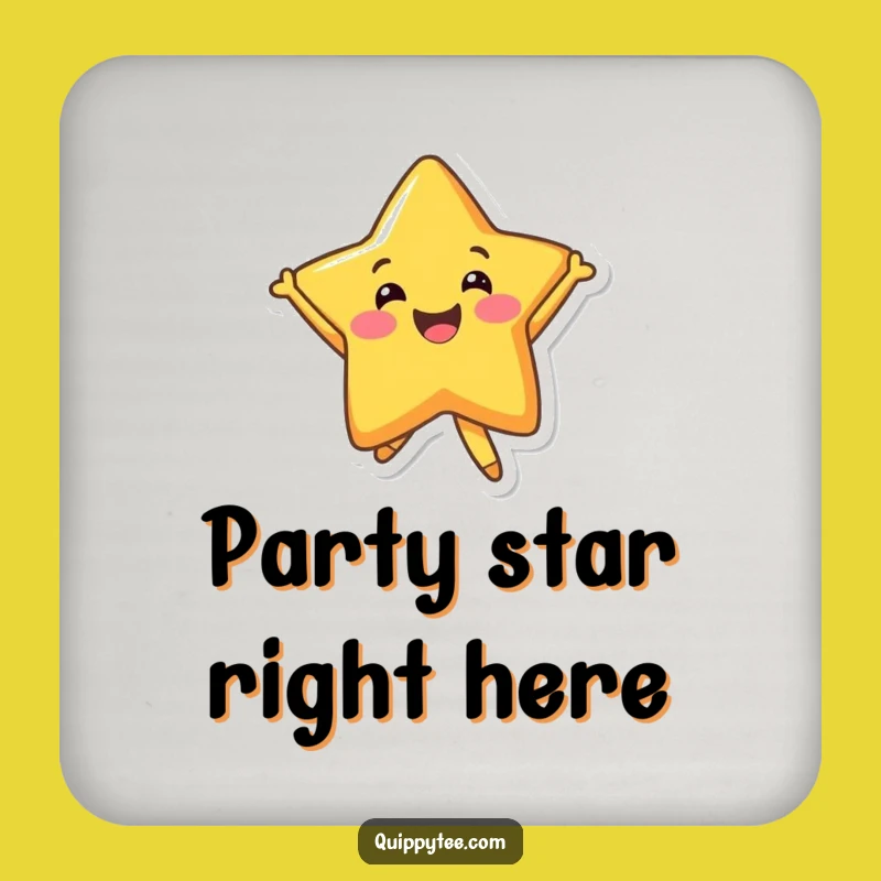 Funny Star Joy Drink Coaster: Add Sparkle to Your Table Decor