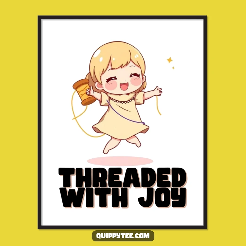 Funny Dancing Thread Poster: Hilarious Wall Art for Creative Spaces