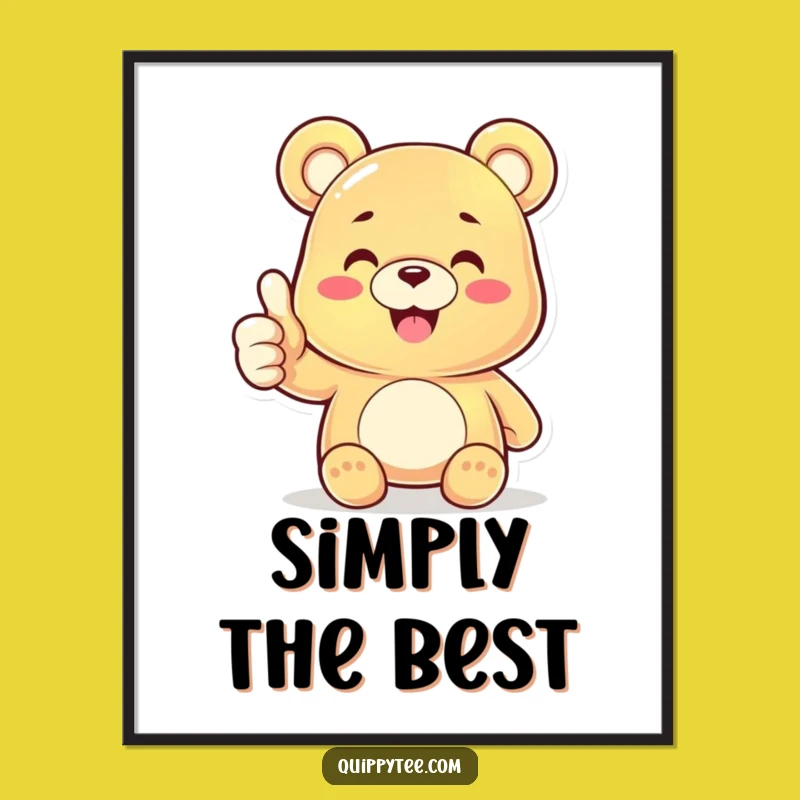 Funny Gummy Bear Thumbs Up Poster: Wall Art That Delivers a Hilarious Punch