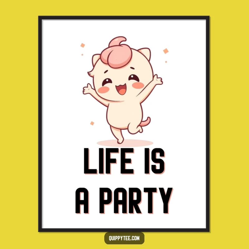 Funny Kawaii Dance Poster: Energetic and Amusing Wall Art