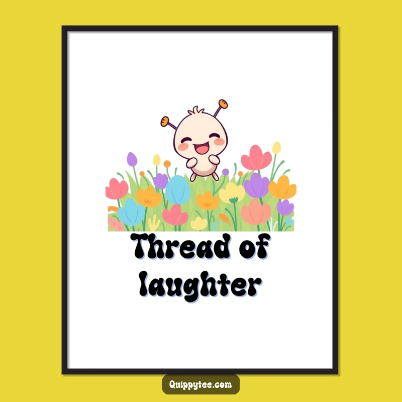 Funny Laughing Needle Poster: Quirky Art, Perfect Humorous Decor