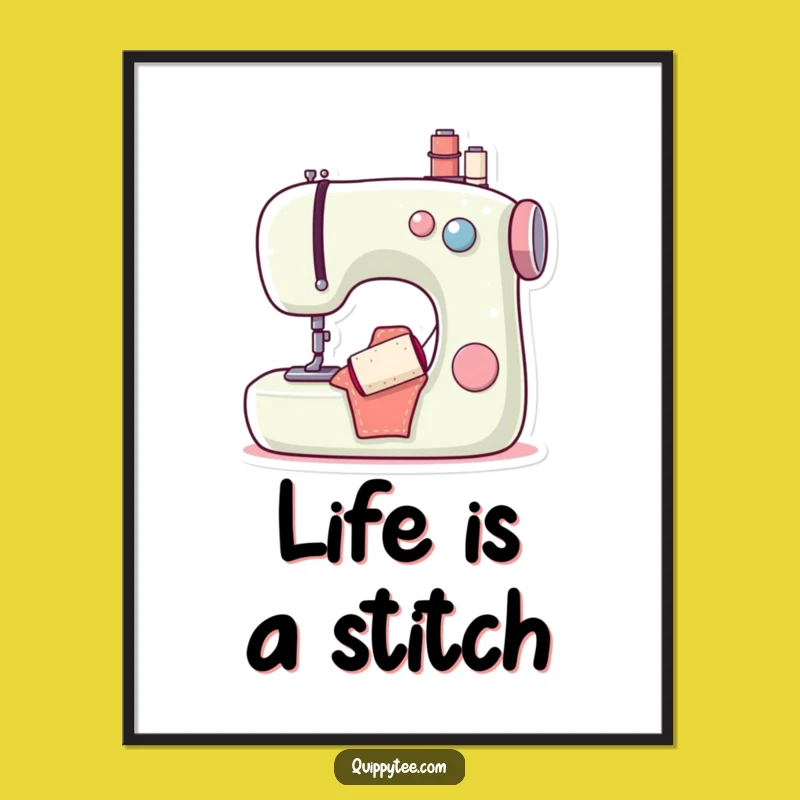 Funny Sewing Machine Bobbin Poster: Hilarious Wall Art for Your Craft Room