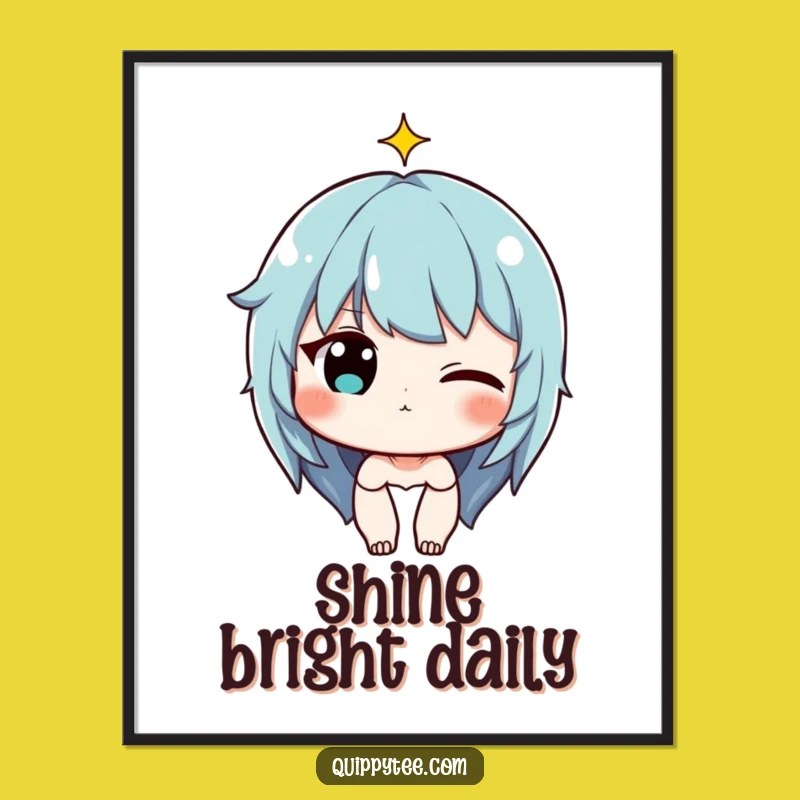 Wink & Sparkle Poster: Funny Character's Art for a Playful Space