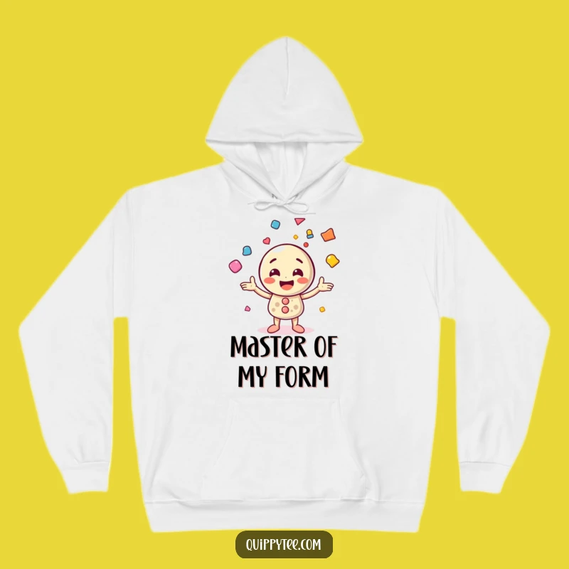 Funny Button Juggling Shapes Hoodie - Cozy & Vibrant Apparel Gift