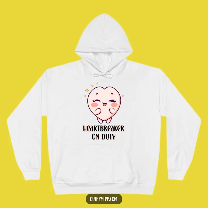 Funny Heart Wink Hoodie: Cozy Up with Playful Character Comfort