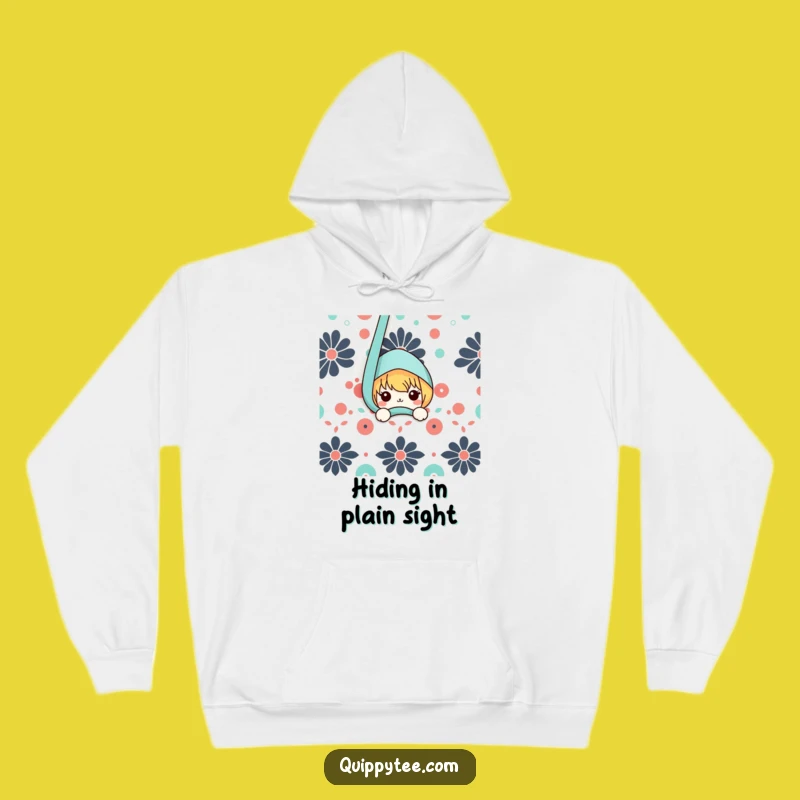 Funny Kawaii Hoodie - Cozy Peekaboo Character Sweatshirt Funny Gift