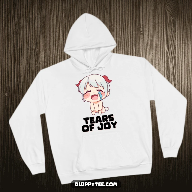 Funny Laughing Hoodie: A character laughs heartily with tears, offering cozy comfort and contagious joy.