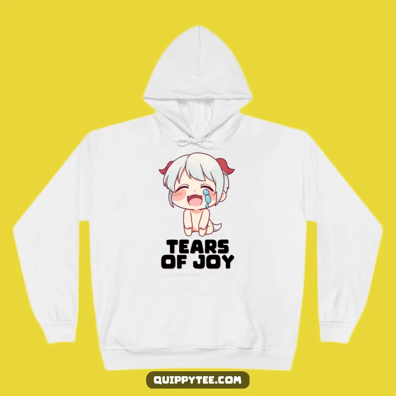 Funny Laughing Hoodie: Joyful Tears Design, Cozy Funny Gift for Happy Souls