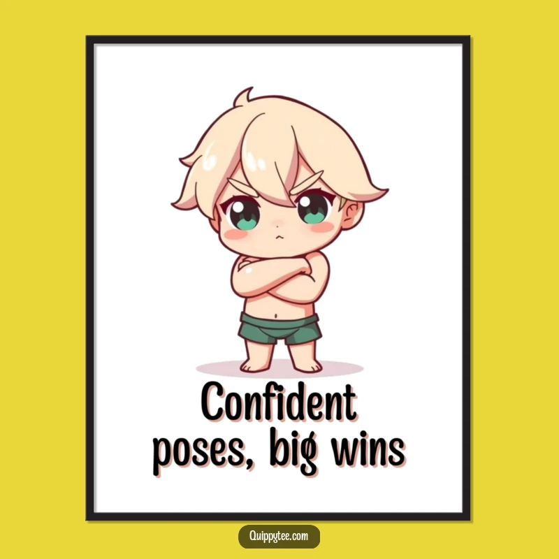 Confident Pose Power Funny Free Printable Wall Art Download