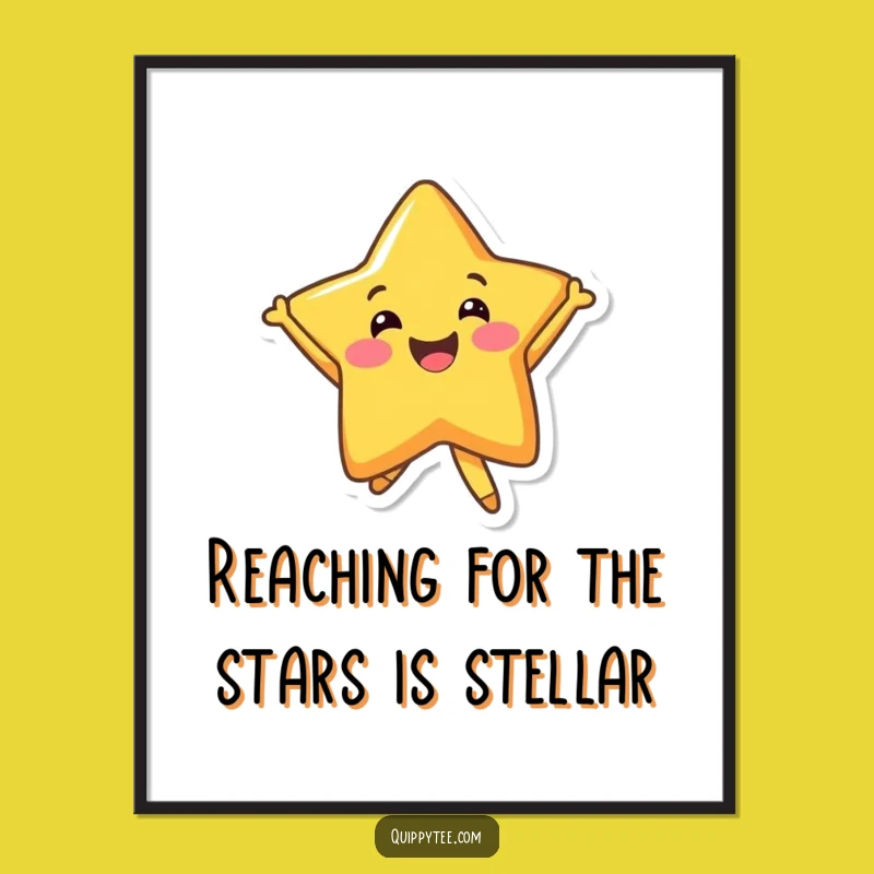 Free Printable Happy Star Art - Uplifting Downloadable Decor Gift
