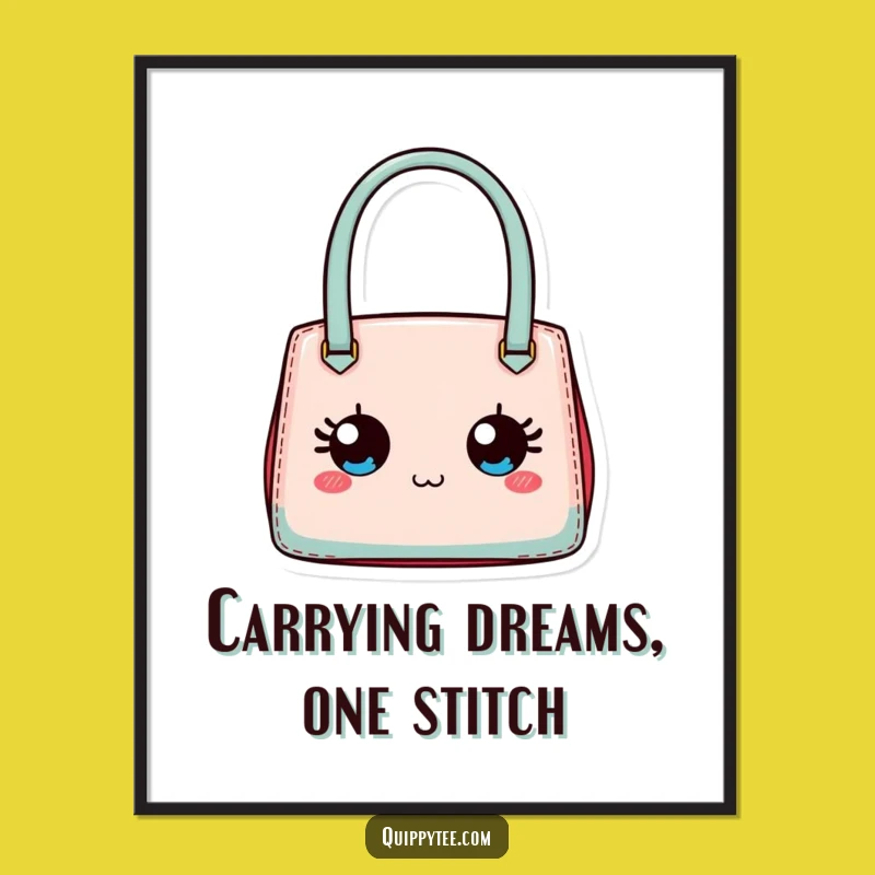 Free Printable Wall Art: Expressive Handbag - Downloadable Fashion Decor