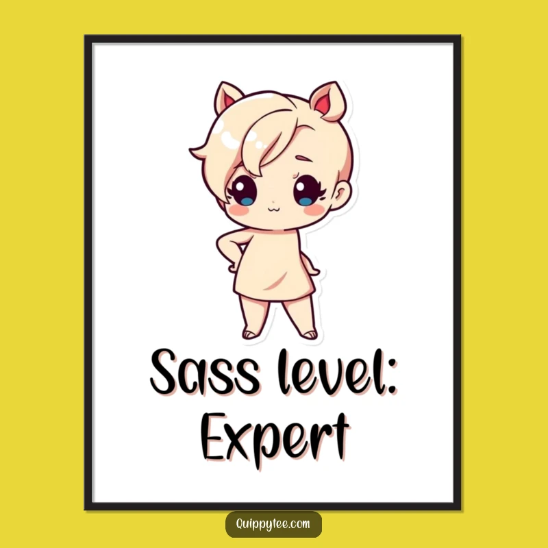 Free Printable Wall Art: Sassy Kawaii Character Downloadable Art