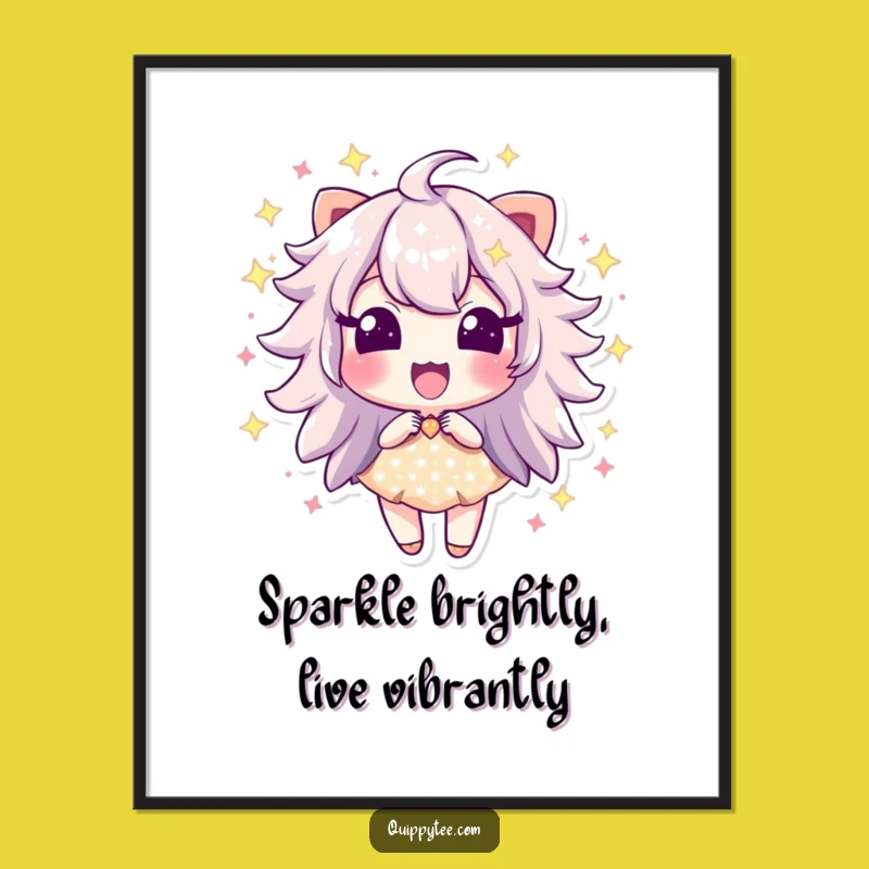 Funny Free Printable Wall Art: Sparkle Dust Excitement Downloadable Poster