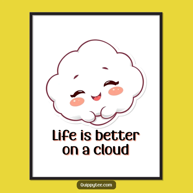 Free Printable Funny Cloud Art - Whimsical Downloadable Decor Gift