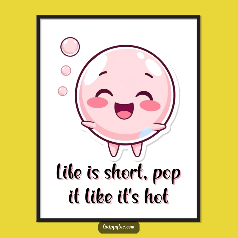 Free Printable Wall Art: Bubbly Poppin' Fun Decor! Hilarious Downloadable Art for Playful Spaces.