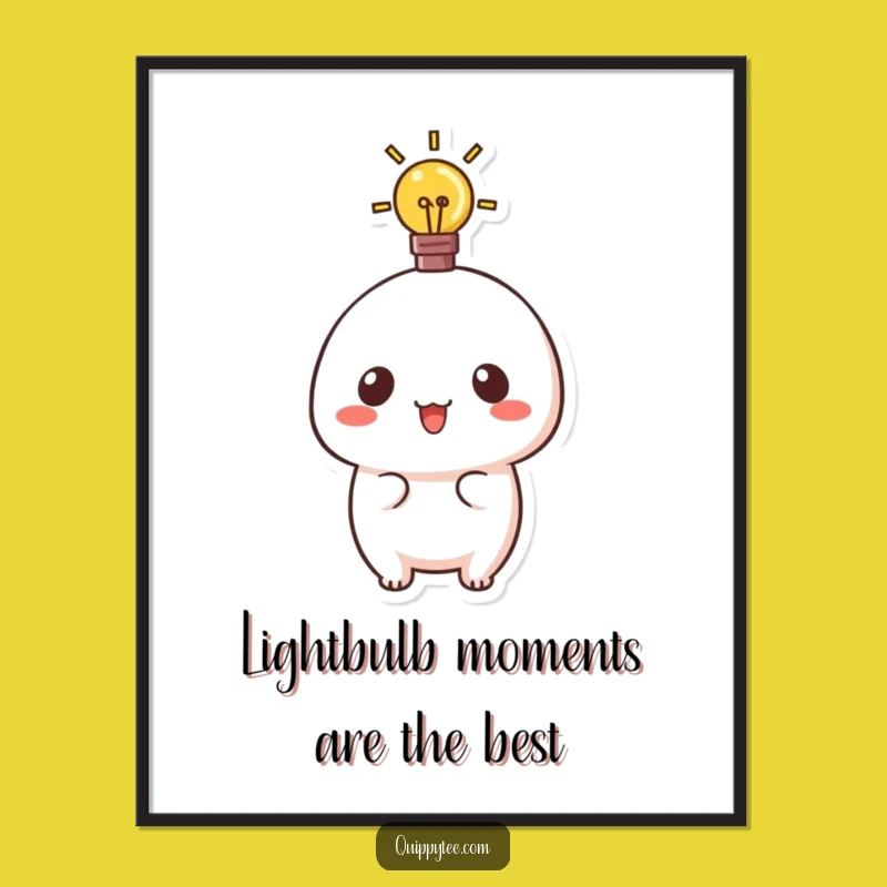 Free Printable Kawaii Lightbulb Wall Art - Funny Downloadable Decor for Inspiration