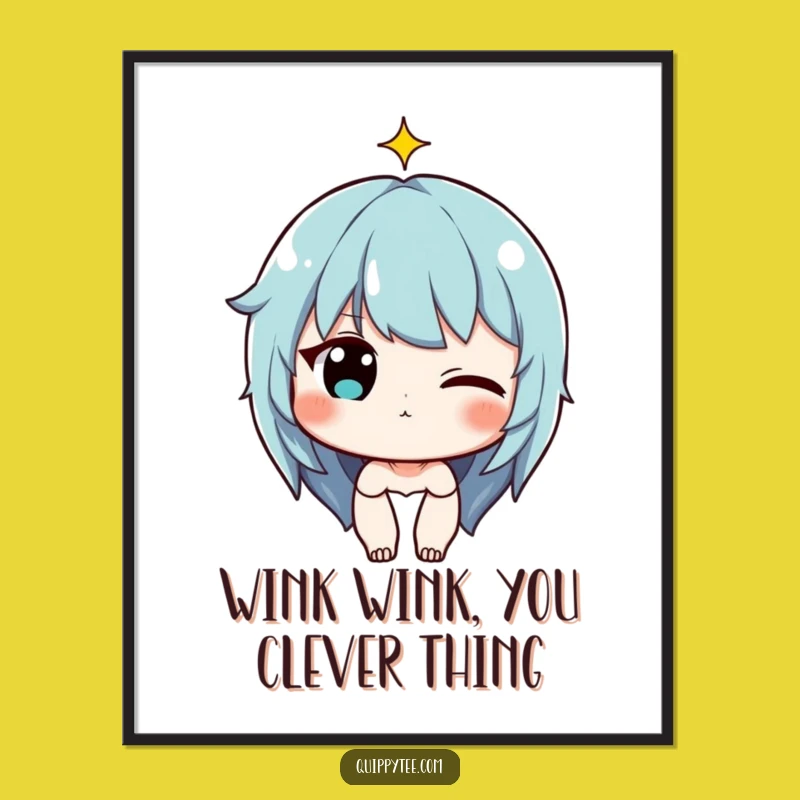 Winking Sparkle Funny Free Printable Wall Art Download