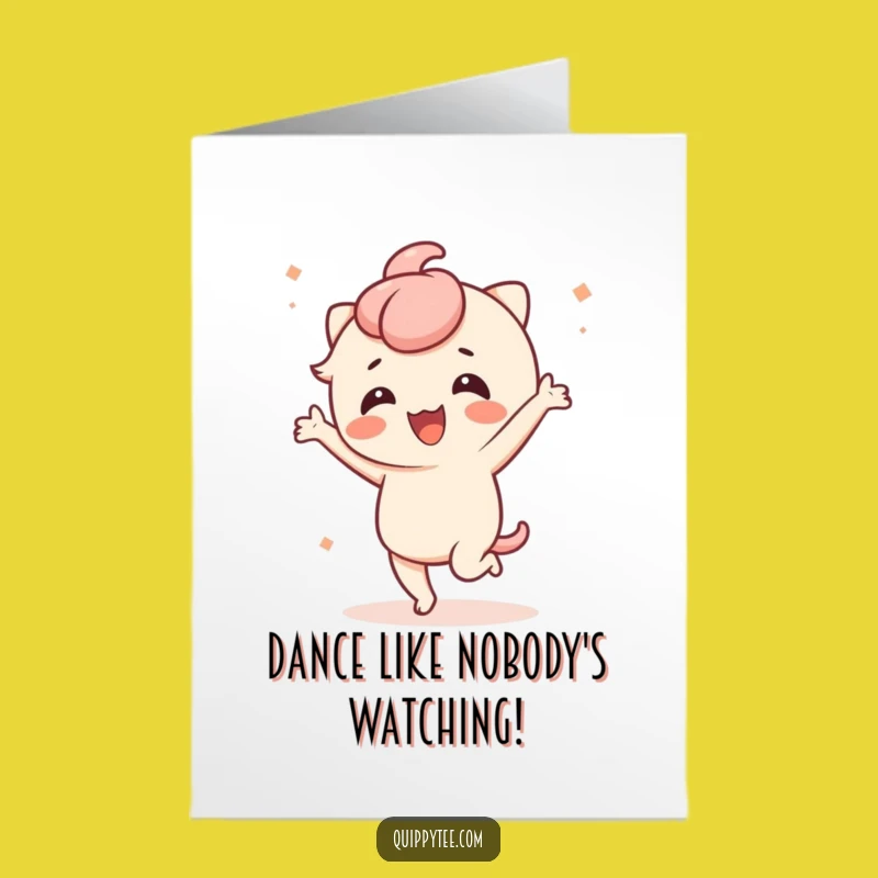 Free Printable Kawaii Dancing Birthday Card - Energetic Downloadable Fun Gift