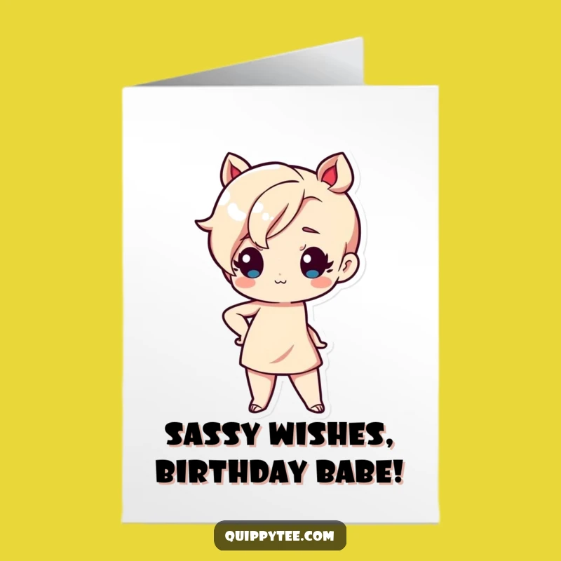 Free Printable Birthday Card: Sassy Kawaii Pal Funny Downloadable Gift