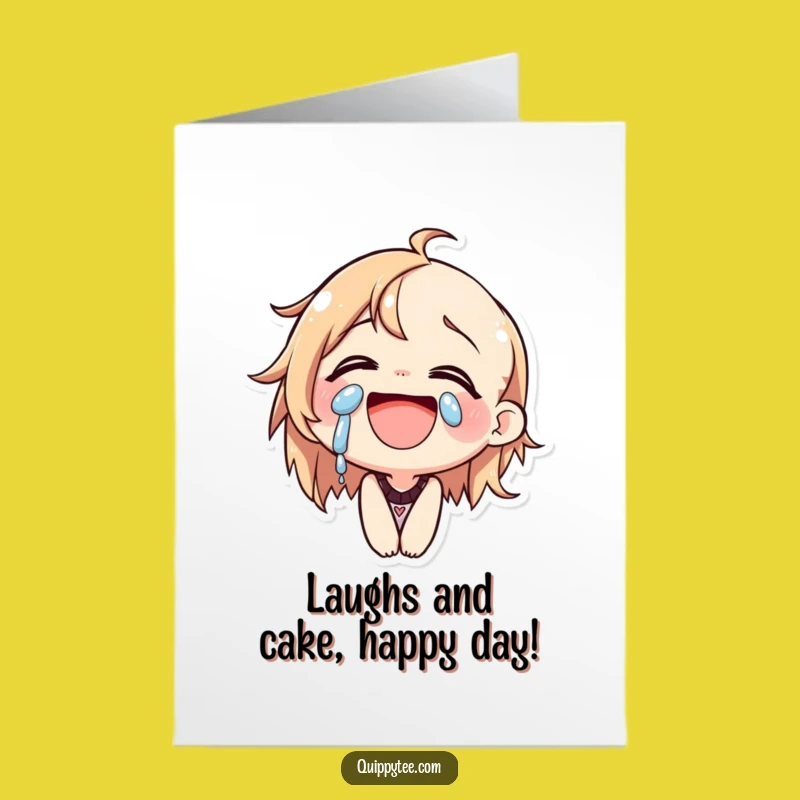 Free Printable Laughing Cat Birthday Card: Tears of Joy Downloadable Gift