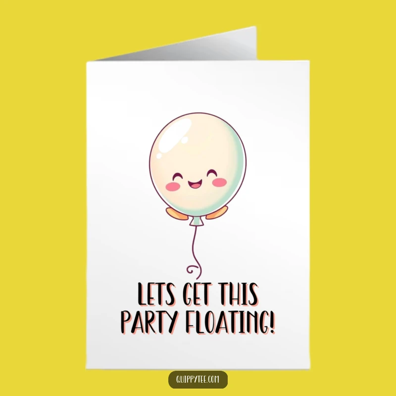 Free Printable Funny Birthday Card: Cheerful Balloon Ascend Downloadable Gift