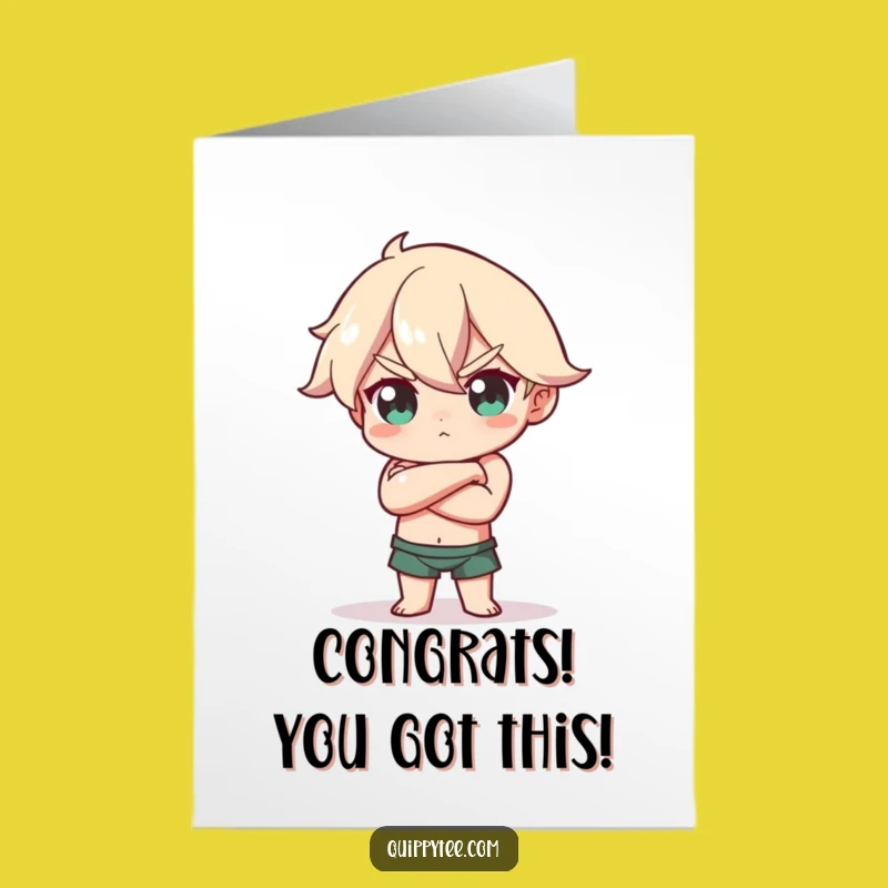 Free Printable Congrats Card: Confident Pose Achiever!